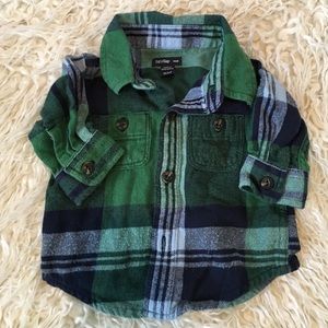GAP Baby Boy Fleece Button Down (up to 3 month)