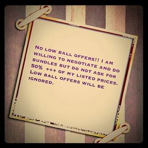 No lowball offers, please