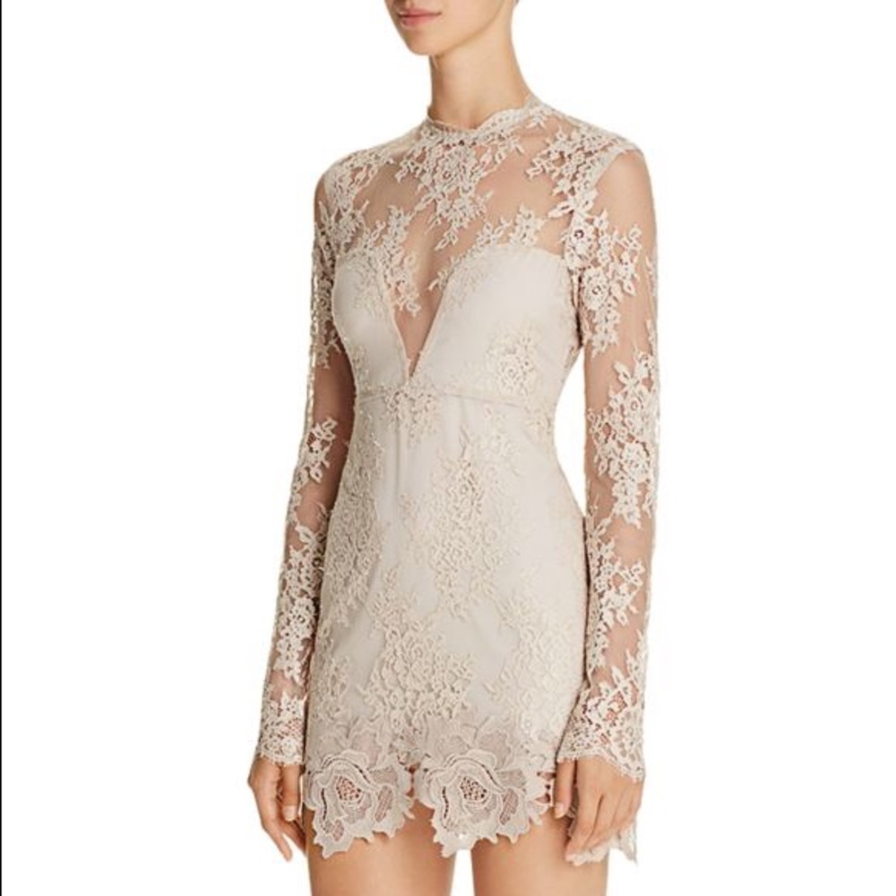 ⚡️SOLD⚡️ Nude Lace Illusion Dress