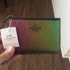 Multicolored metallic Coach wallet