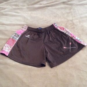 Fun Brown and Pink Athletic Workout Shorts