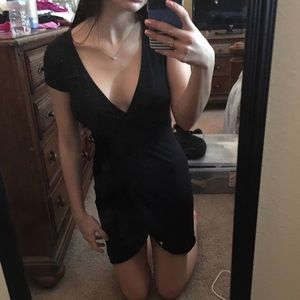 Black wrap dress