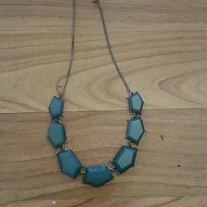 Green statement necklace