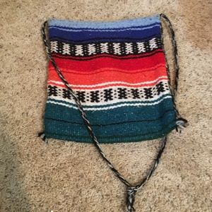 Mexican Blanket inspired satchel / purse