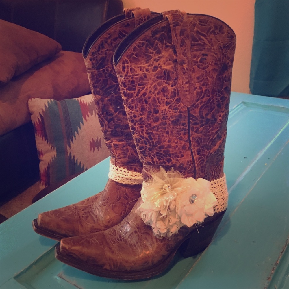 Lucchese Cowboy Boots, Autumn Dry Leaf