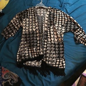 Black and white cardigan