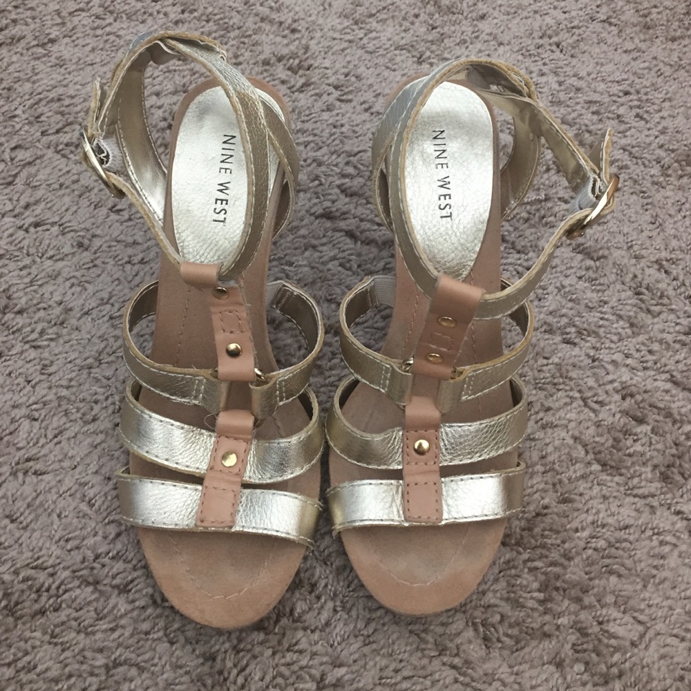 Nine West Gold Sandals