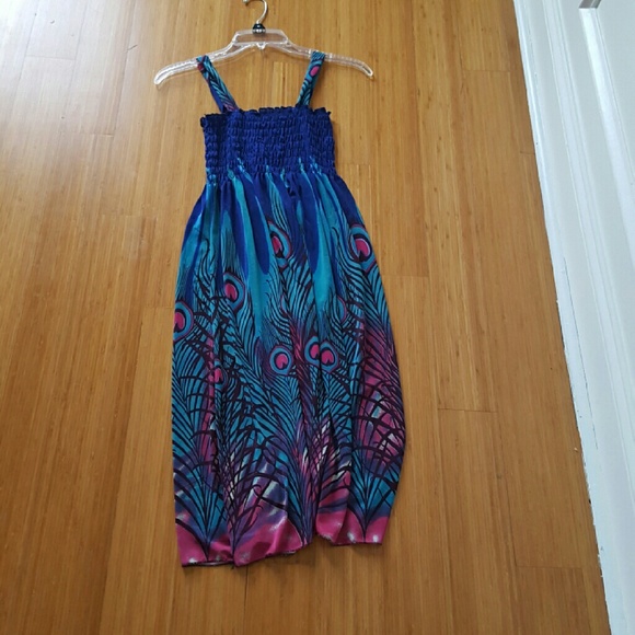 Dresses & Skirts - Peacock sun dress NWOT