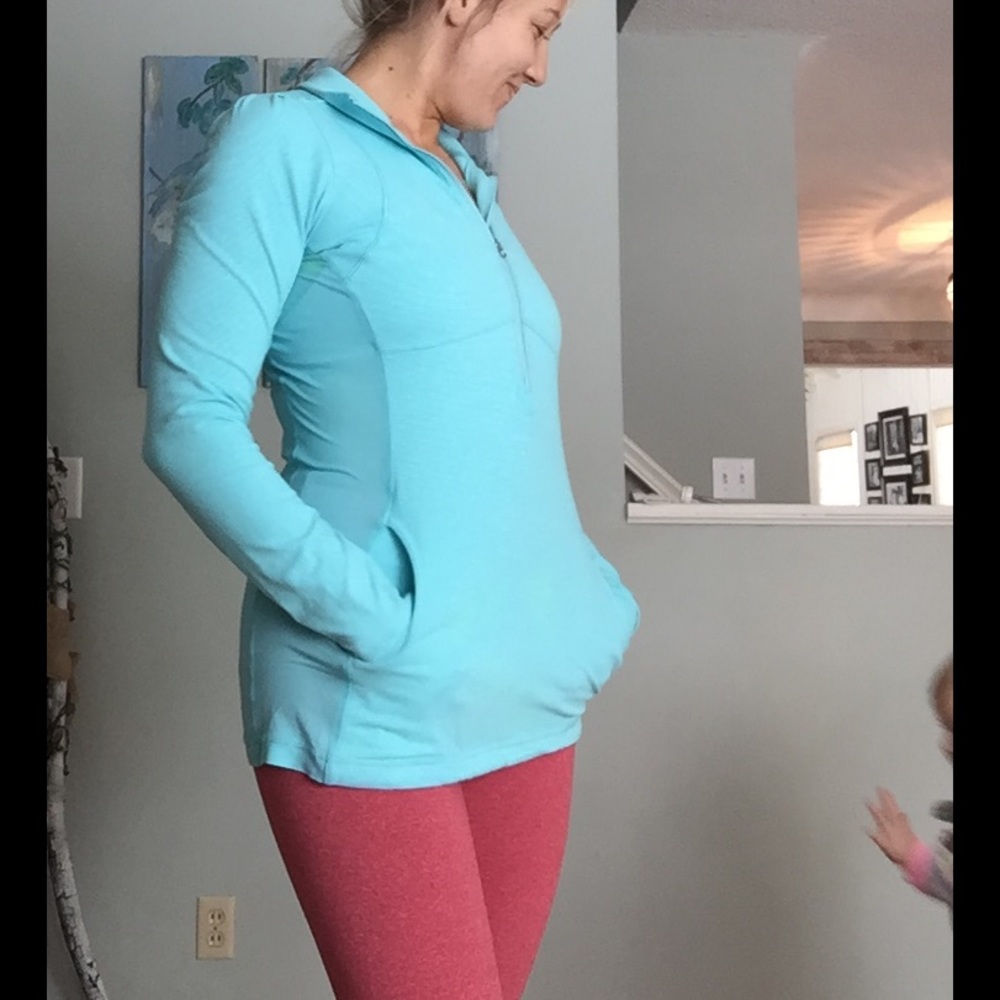 Lululemon light blue zip up with defects