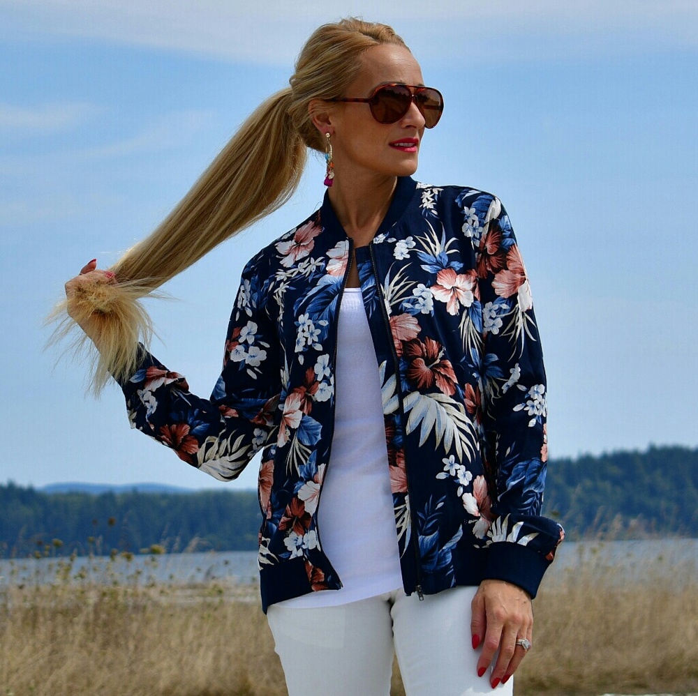 TROPICAL BOMBER JACKET - Picture 2 of 4