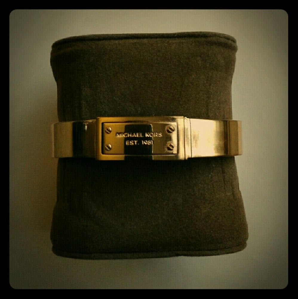 Michael Kor's rose gold tone hinge bangle