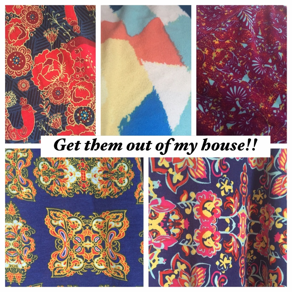LuLaRoe OS Leggings, Azures and Irma