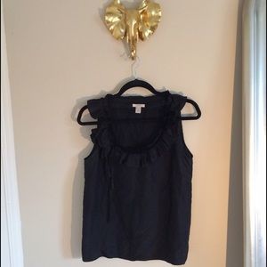 Black 100% silk J.Crew blouse