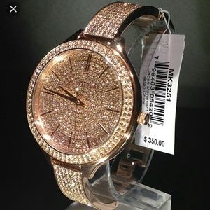 Michael Kors Rose Gold Glitz watch