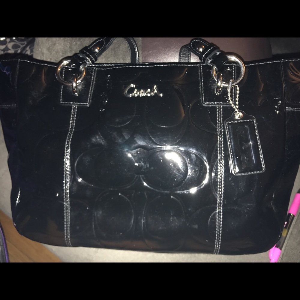 Coach purse. Patent leather heels separate listing