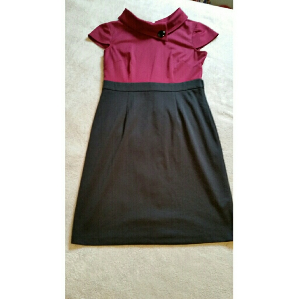 Burgandy and black dress