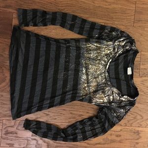 Day trip black/dark grey striped top