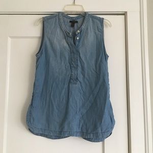 J Crew sleeveless chambray