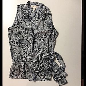 Michael Kors side tie sleeveless blouse.