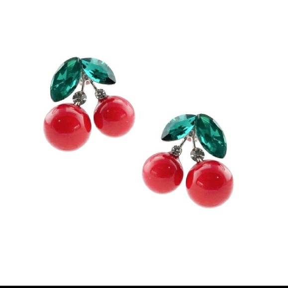 ⚡SALE!🍒Pin-up Couture Cherry Studs!🍒✨ - Picture 2 of 2