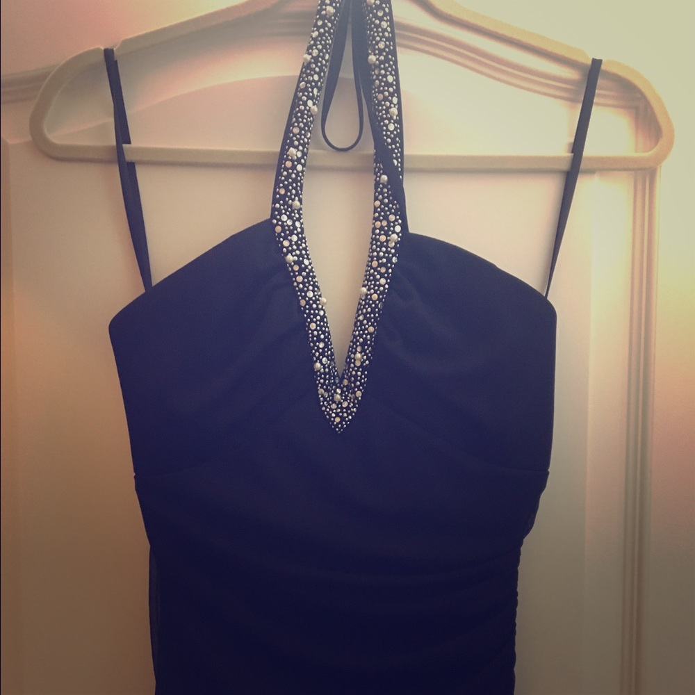 Black floor length dress