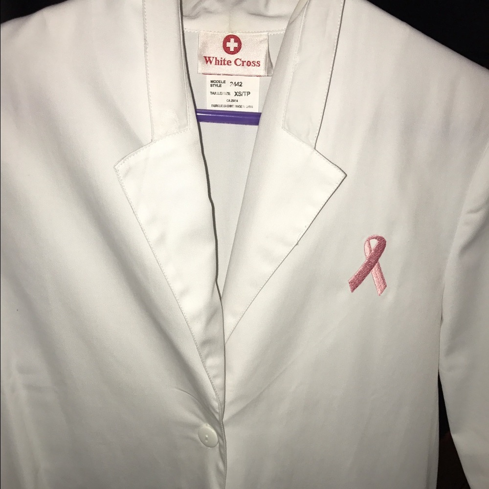 Breast cancer edition lab coat