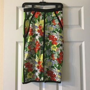 Floral skirt with split in the front