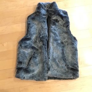 Beautiful grey faux fur vest