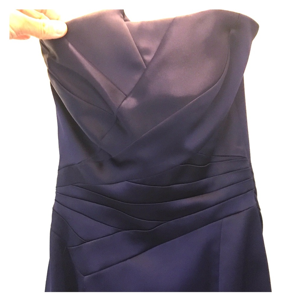 Karen Millen eggplant strapless dress