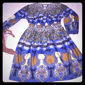 Beautiful retro style multi colored dress