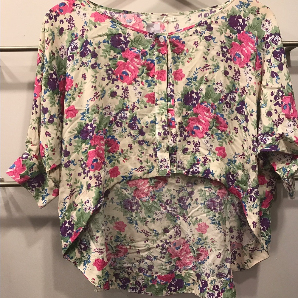LF MILLAU FLORAL TOP SIZE SMALL