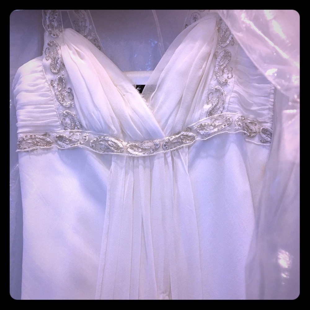 Beautiful white knee length dress