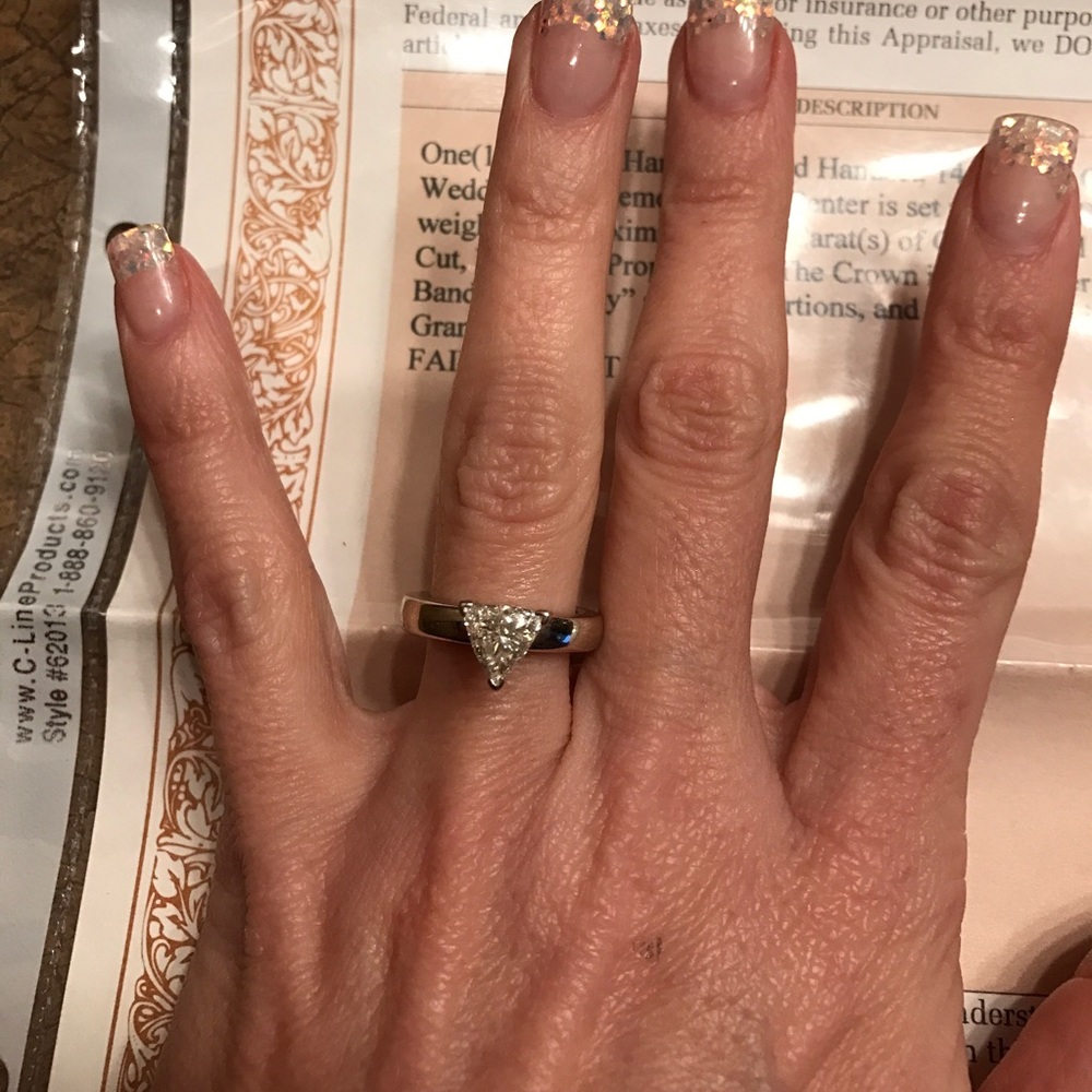 Custom Diamond Trillion Engagement Ring