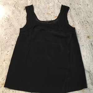 100% silk black sleeveless blouse
