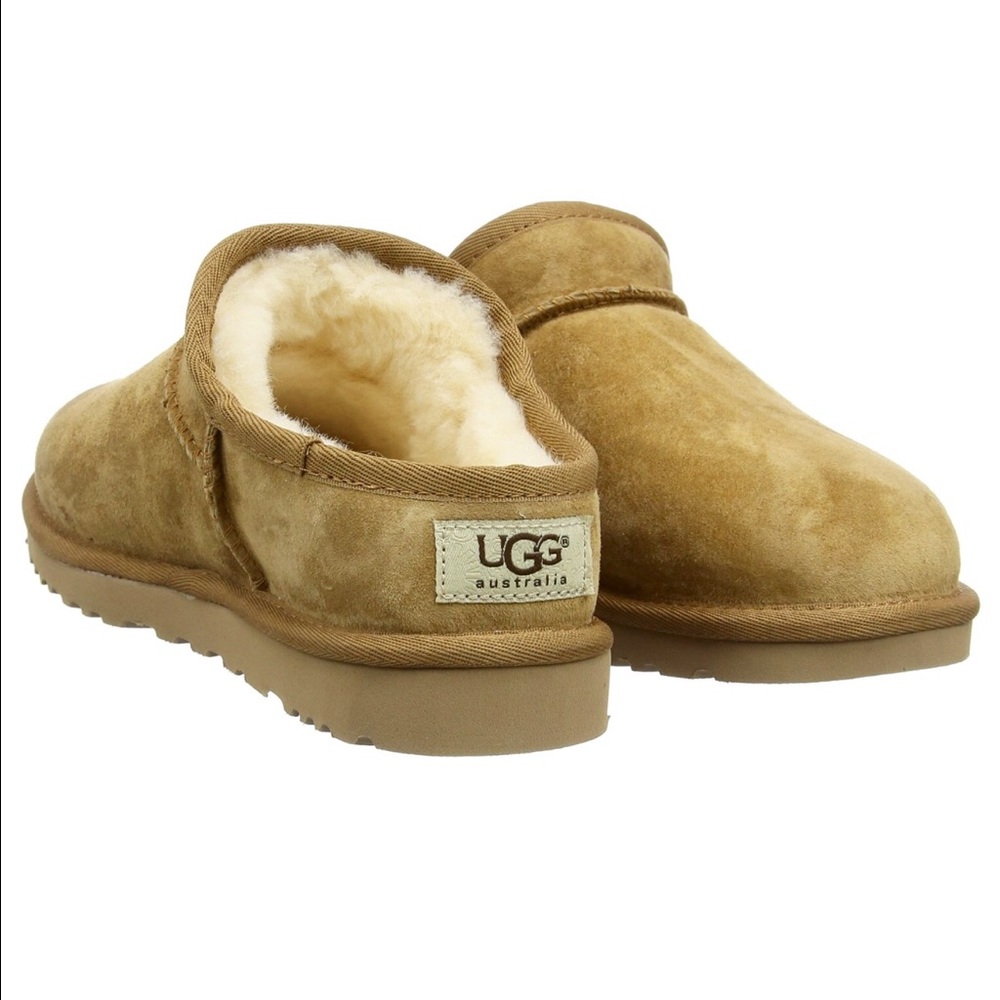UGG Classic Slipper Chestnut Brown Fur Suede new