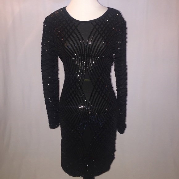 Windsor Long Sleeve Sequin Dress - Picture 1 of 3
