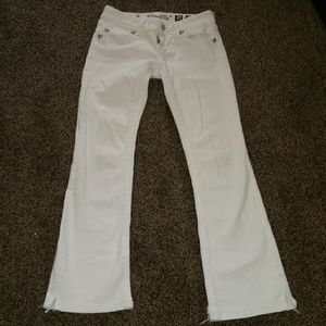 White boot cut jeans