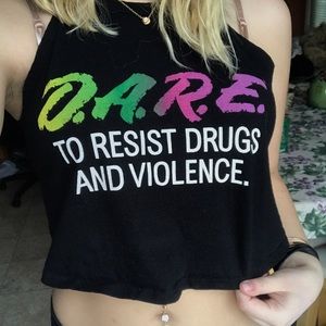 D. A. R. E. Halter crop top
