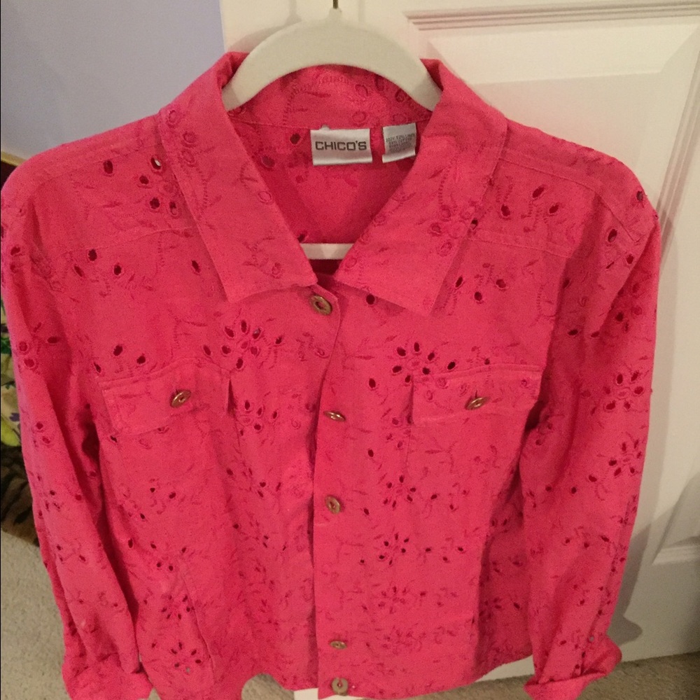 Chicos pink jacket, brand new and never worn.