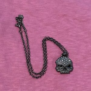 Harley Davidson Willy G Swarovski skull necklace