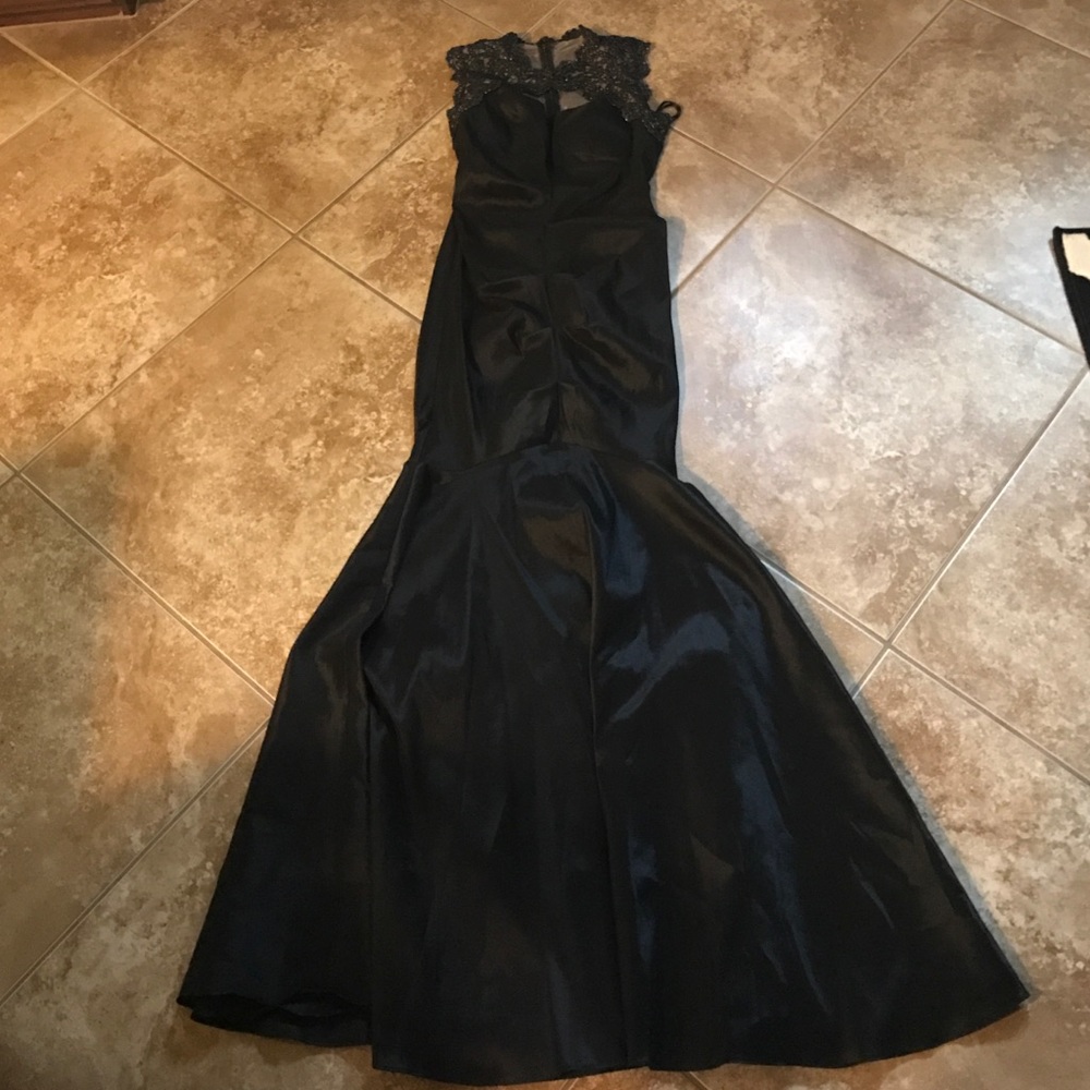 Black floor length dress