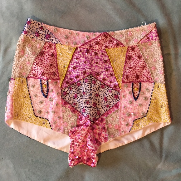 AMAZING Topshop beaded hot pants - Picture 1 of 4