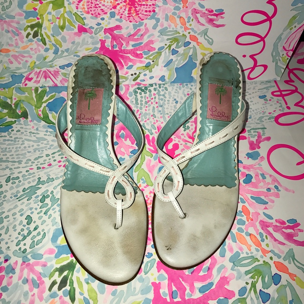 Classic Lilly Pulitzer Hart Kidskin Leather Sandal
