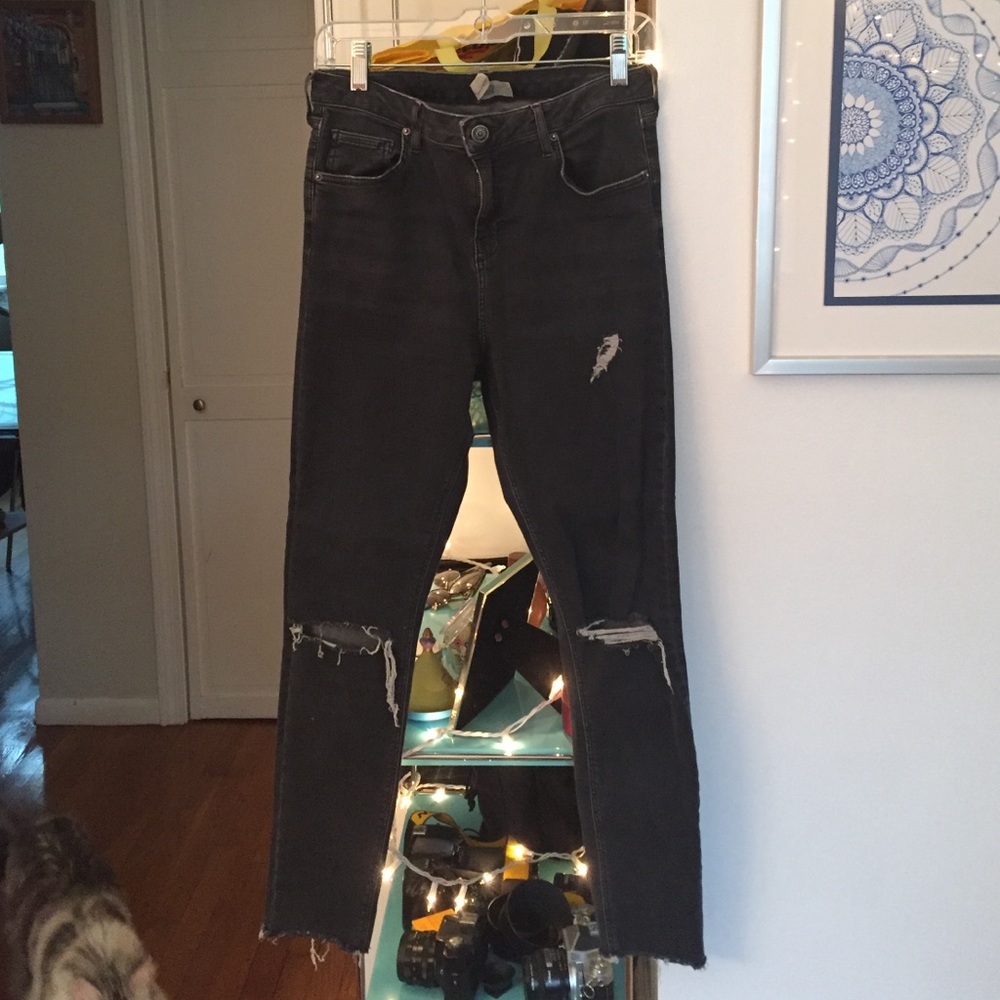 Topshop distressed jeans