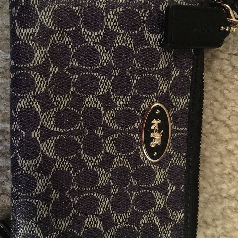 Coach Purple/Silver Wristlet 🌷NWOT