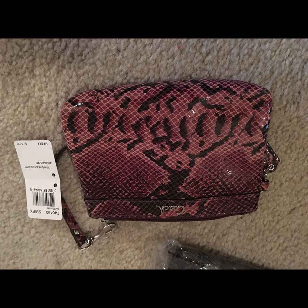 Coach Python Snakeskin Wristlet