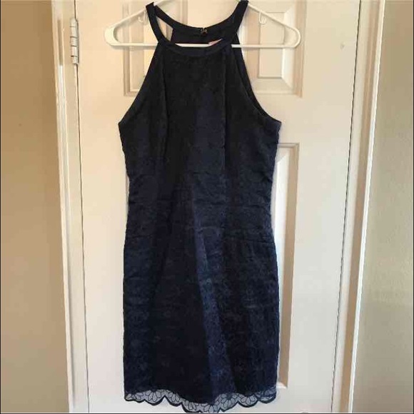Lilly Pulitzer sample! Sz 4 navy dress floral - Picture 1 of 4