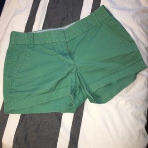 J. Crew green chino shorts size 4