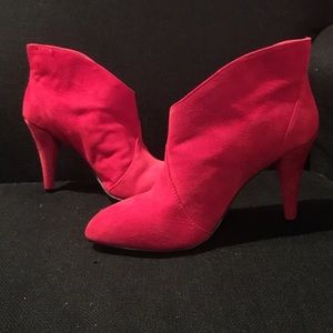 Red bootie heels