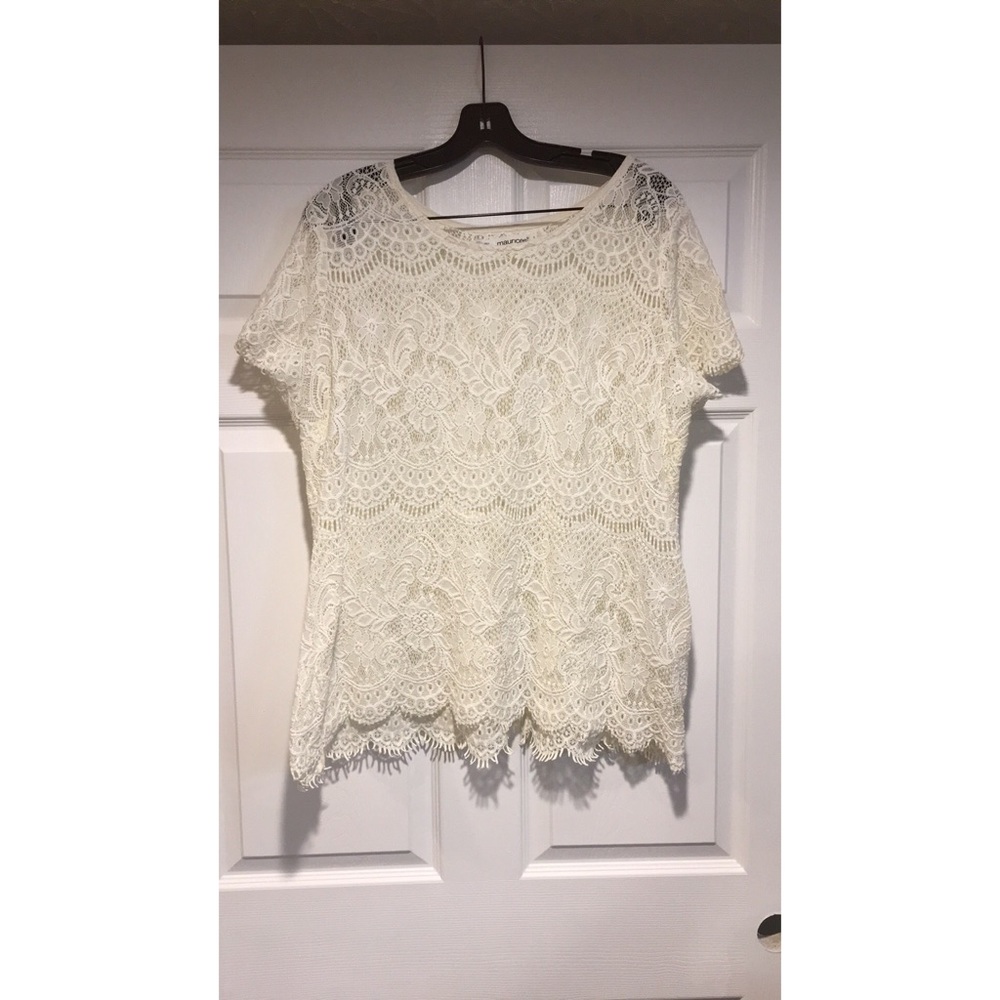 Maurices size 2 lace cream top